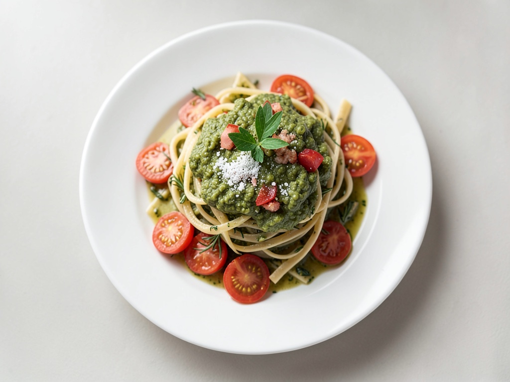 Nudeln mit Bärlauchpesto