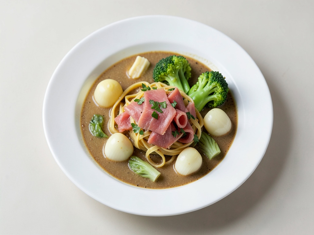 Kreative Pasta mit Räucherlachs und Senf-Kohl
