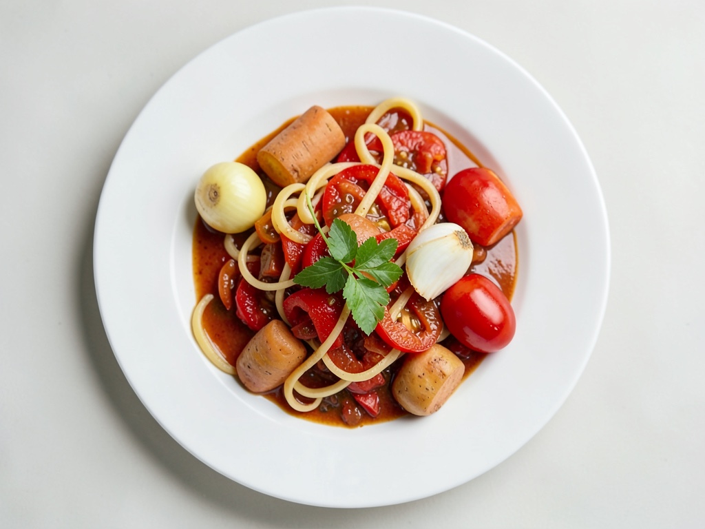Nudeln mit Tomaten-Gemüse-Soße