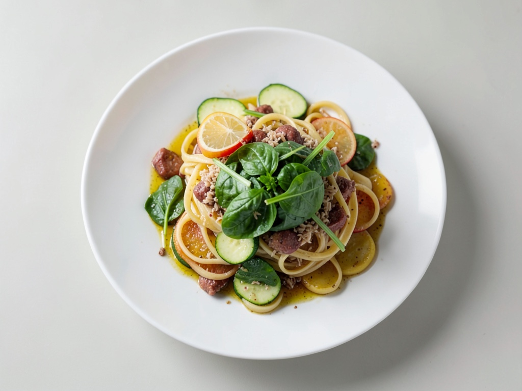 Pasta mit Zitronengemüse