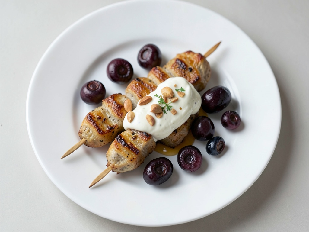 Fruchtspieße mit Joghurt-Dip