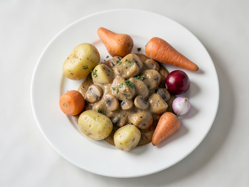 Verdure al forno con salsa ai funghi