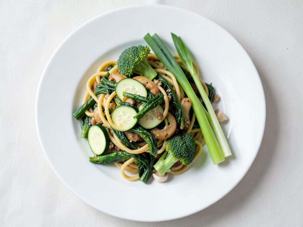 One-Pot-Pasta mit grünem Gemüse