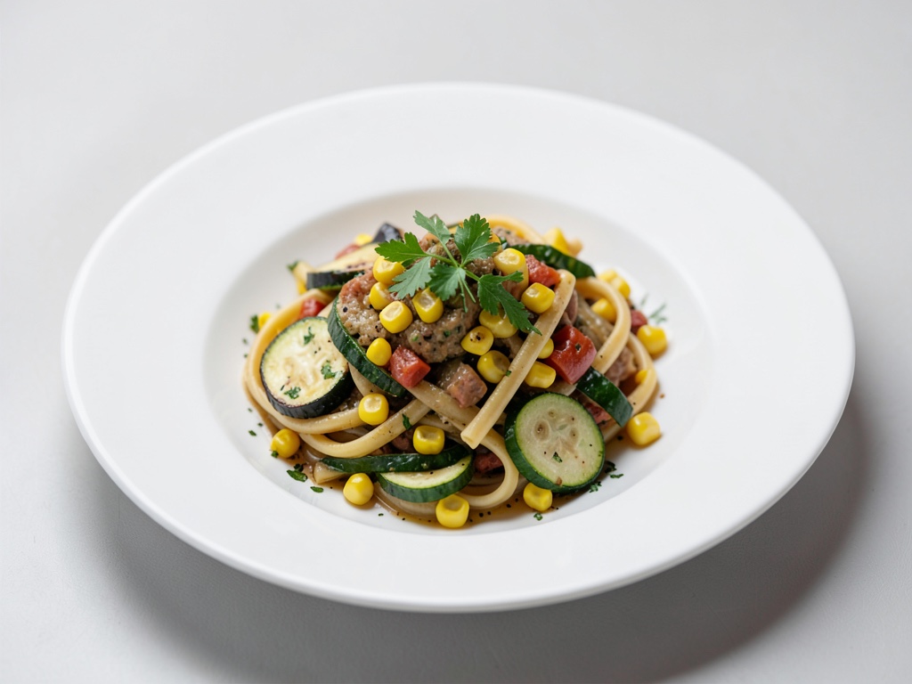 One-Pot-Pasta mit Zucchini und Mais