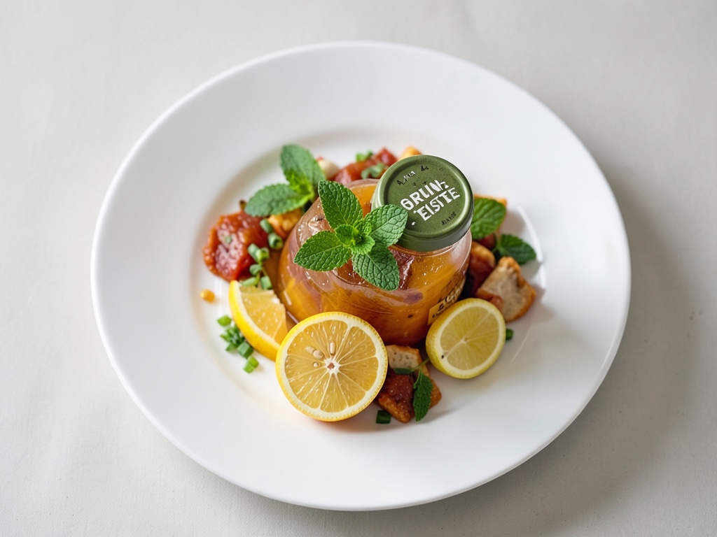 Frischer Orangen-Minz-Eistee