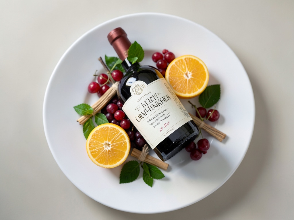 Warmes Orangen-Wein-Getränk