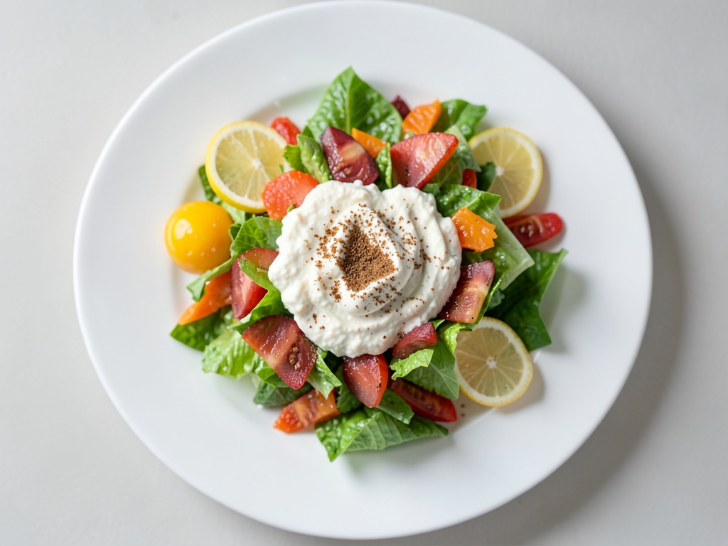 Orangen-Zitronen-Salat mit Zimt-Creme