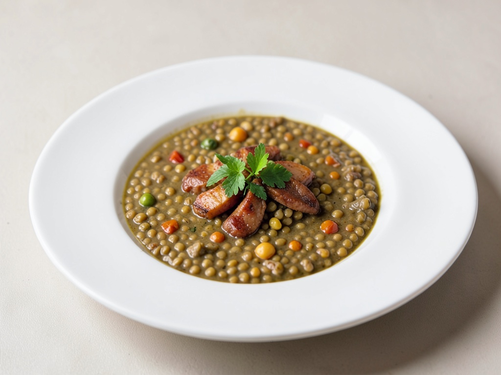 Sopa de lentejas oriental