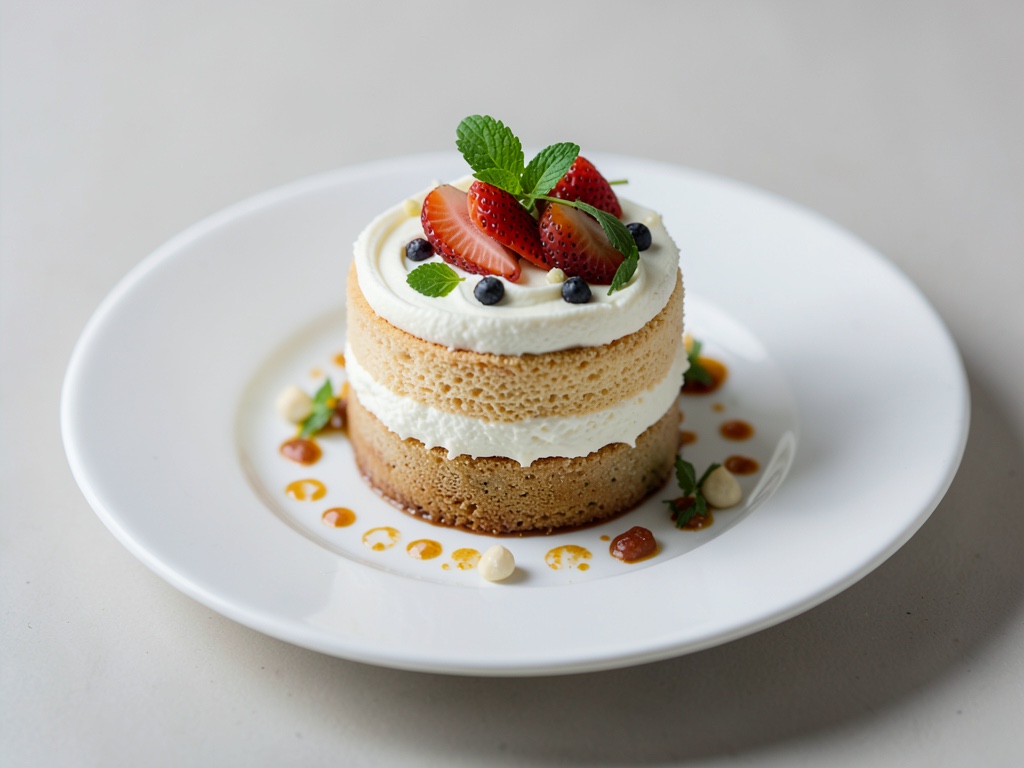 Frühlings-Torte mit Biskuit und Frischkäsecreme