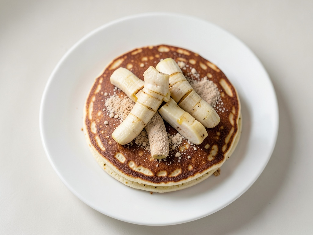 Fluffige Pancakes mit würzigen Ingwer-Bananen