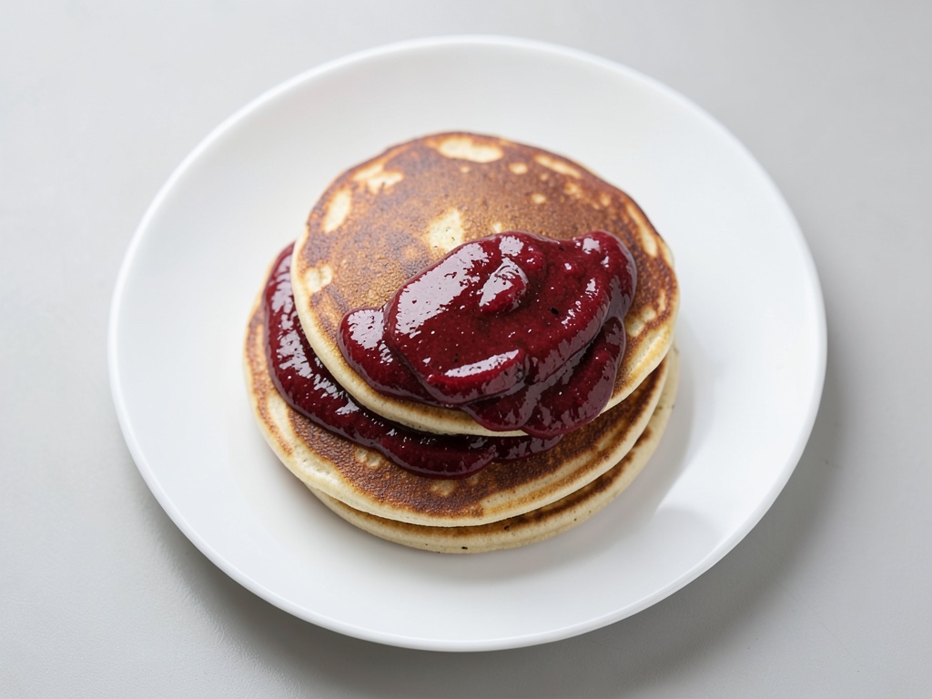 Pancakes mit Rhabarbercreme