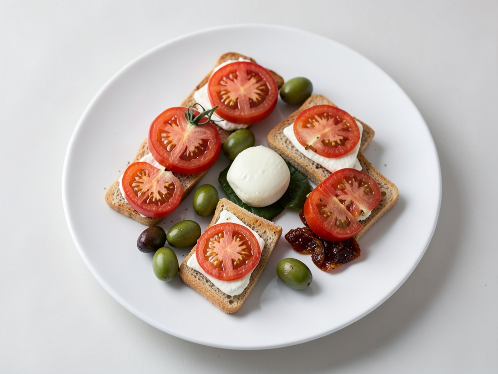 Panini crujientes de tomate y mozzarella