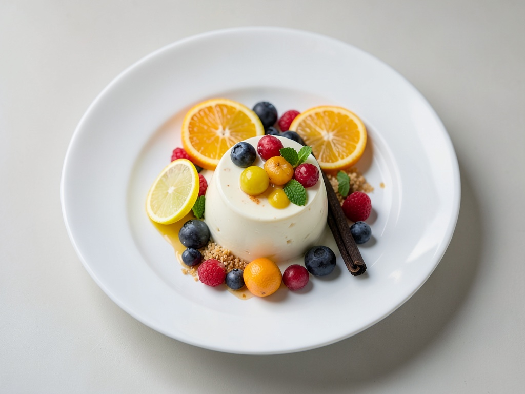 Panna Cotta mit exotischen Früchten