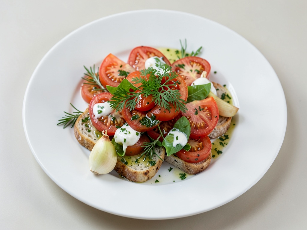 Panzanella – Insalata di pane con pomodori e condimento alle erbe fresche