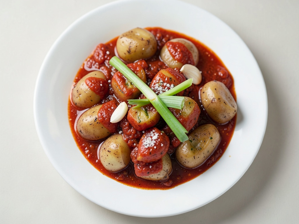 Les chorreadas de Papa – Pommes de terre dans une sauce tomate épicée