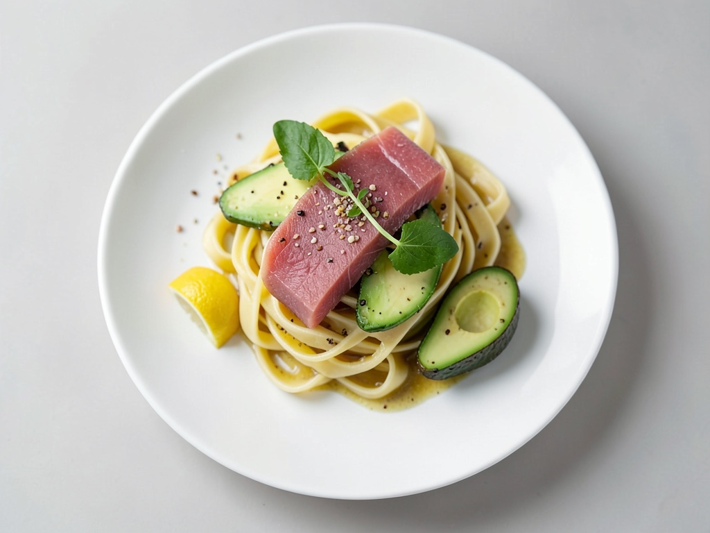 Pappardelle al salmone con avocado fresco