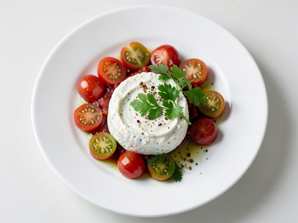 Pimientos con dip de queso crema
