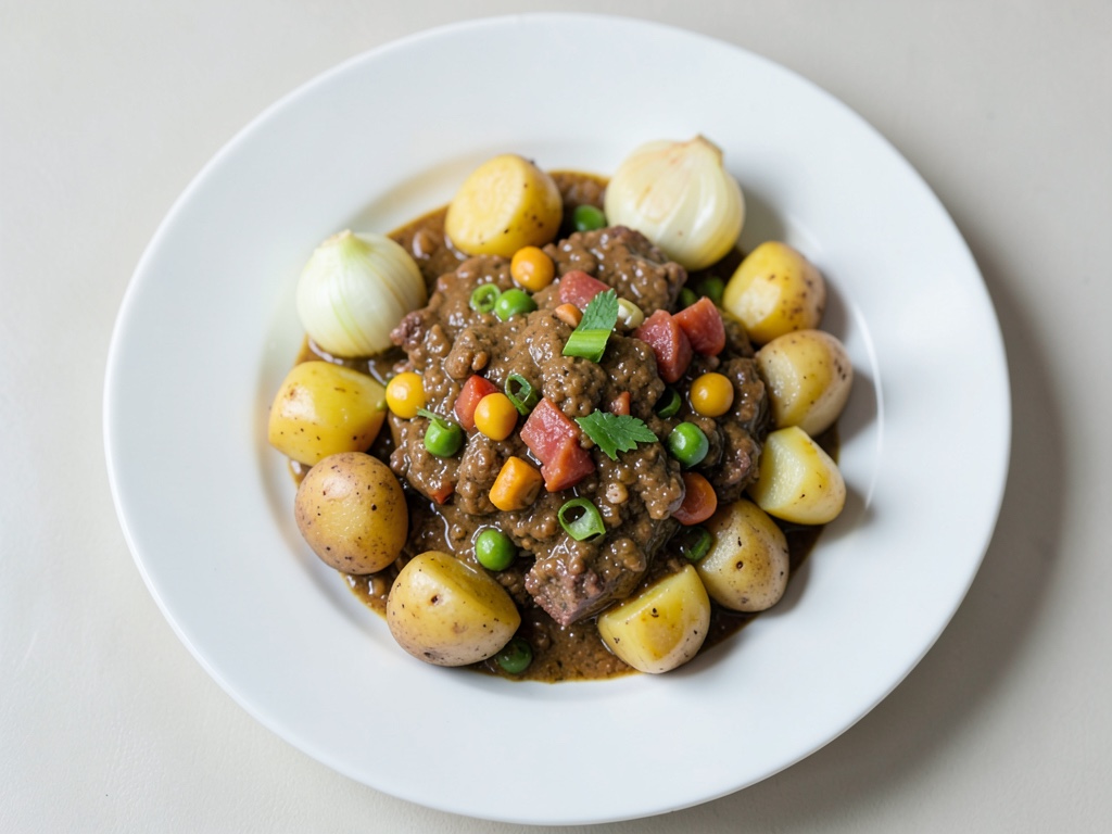 Goulasch de poivrons avec pommes de terre à l'eau