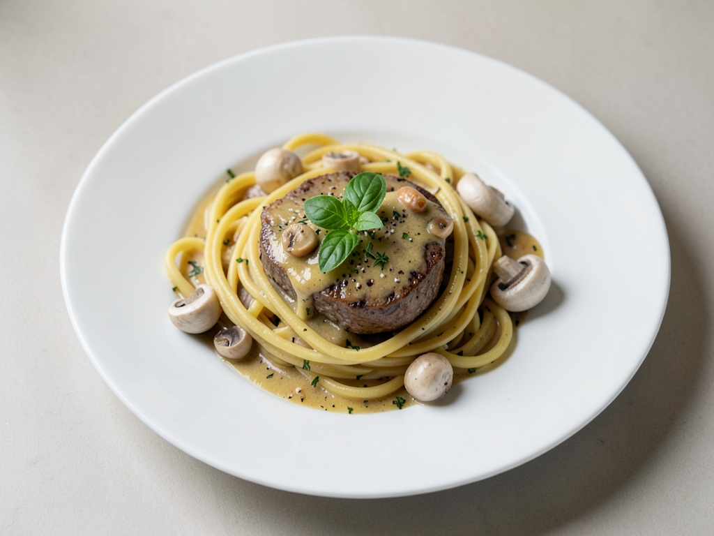 Cremige Puten-Pilz-Pasta