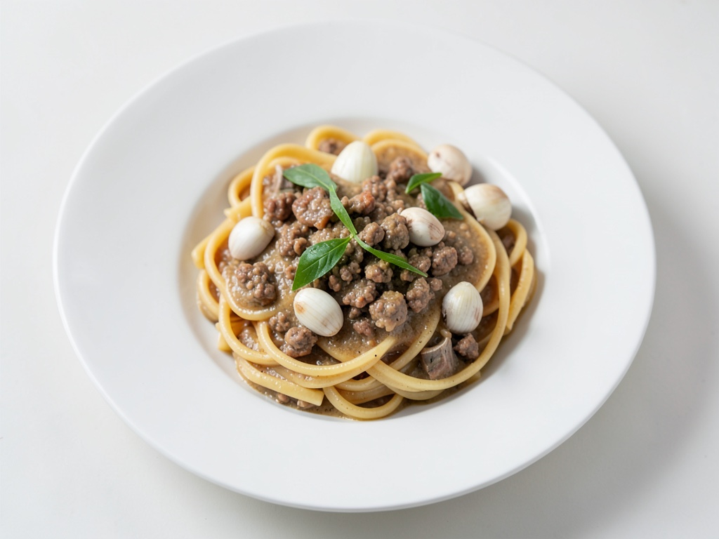 Cremige Pilz-Hackfleisch-Pasta