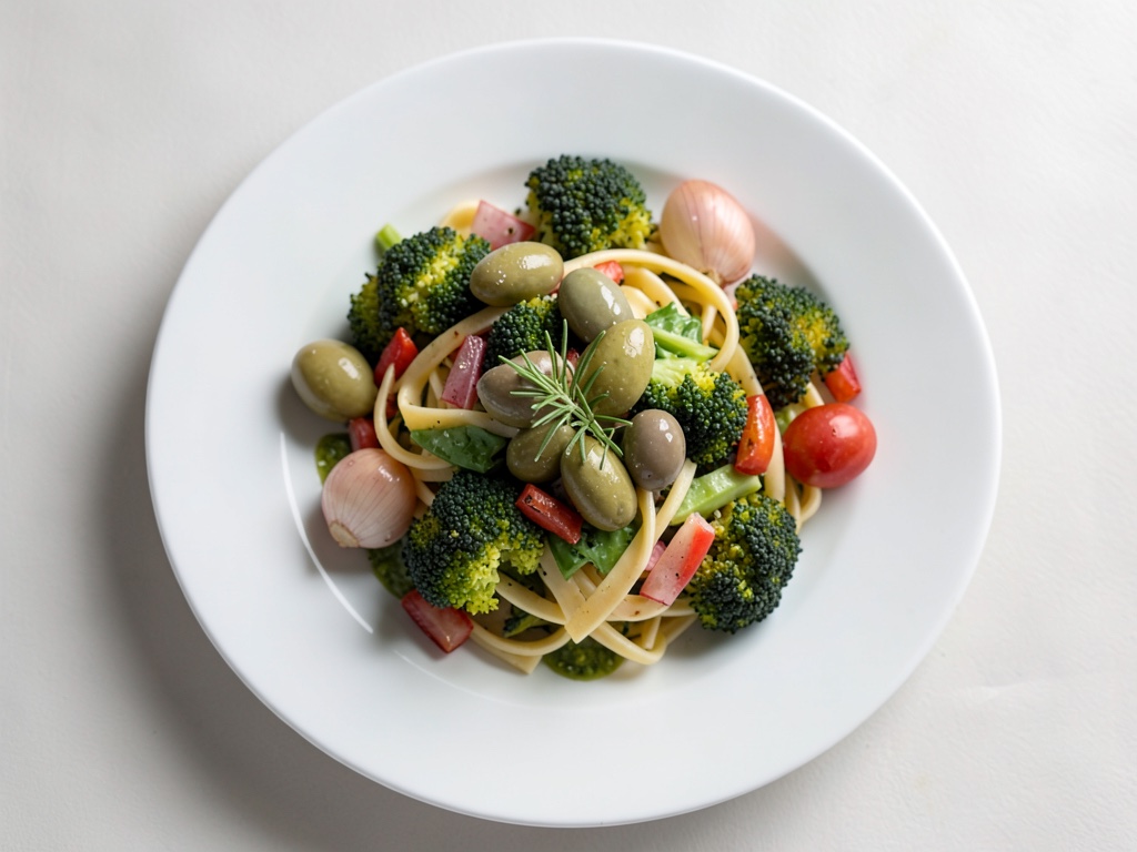 Nudelsalat mit knusprigem Ofen-Blumenkohl