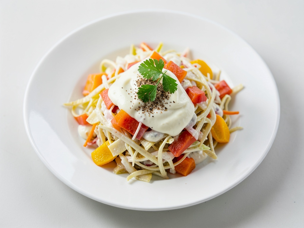 Salade de panais et poires croustillante