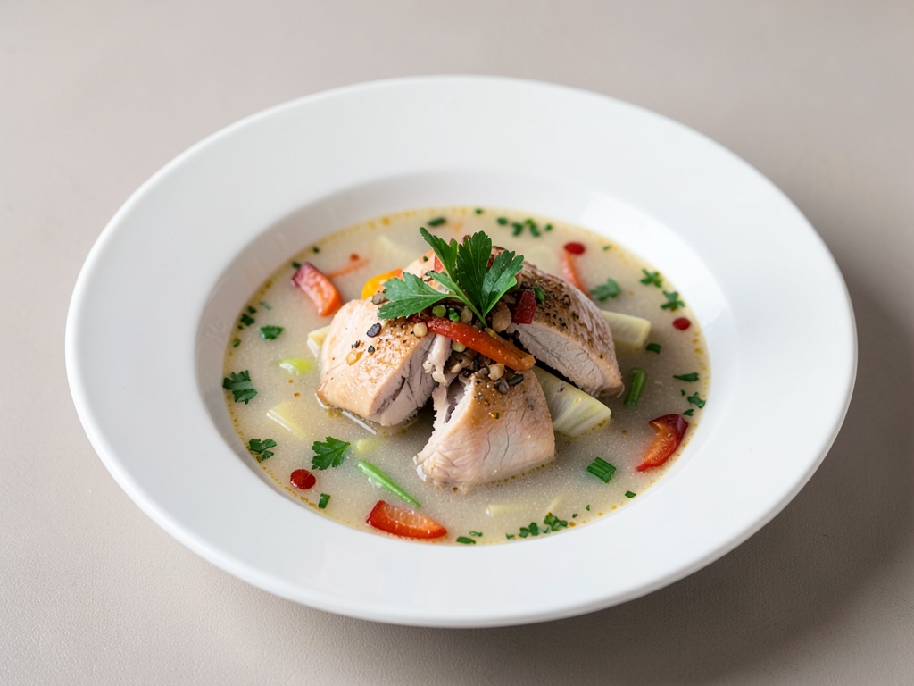 Sopa de pollo estilo Pekín