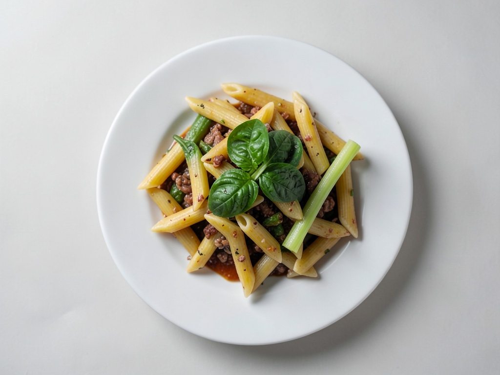 Penne con verdure colorate