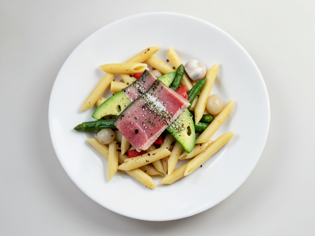 Penne con salmone e avocado