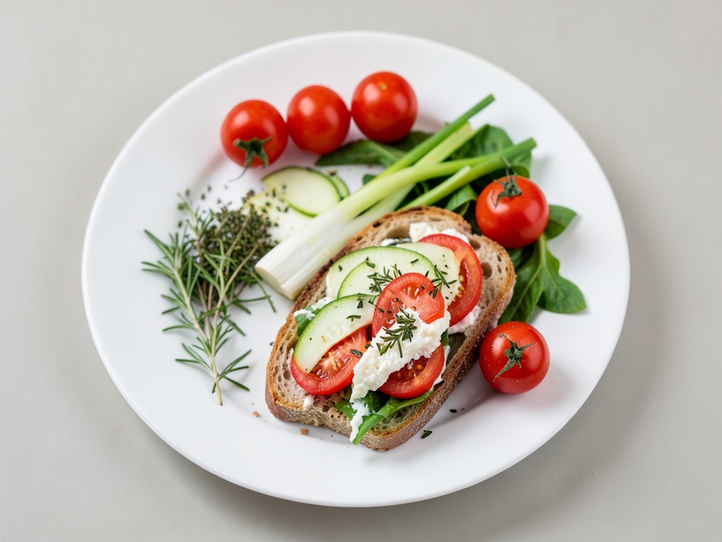 Pane in padella con aglio orsino e insalata di pomodori