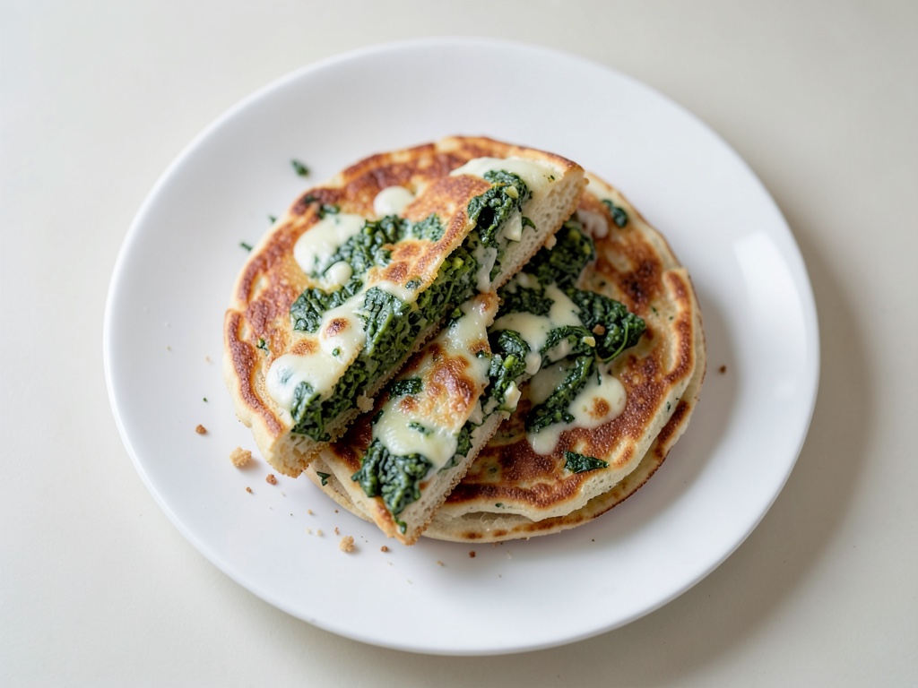 Frittelle salate al ripieno di spinaci e feta