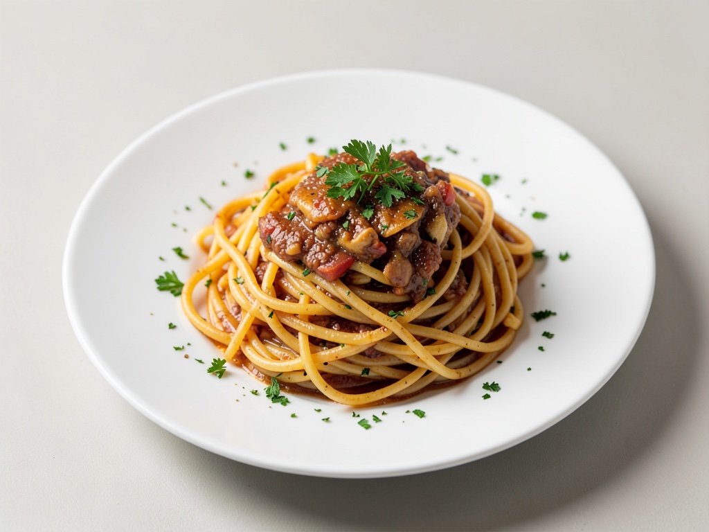 Spaghetti dall'impasto delle crêpes