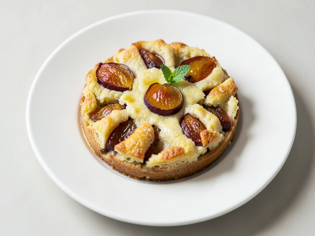 Saftiger Pflaumen-Brioche-Auflauf