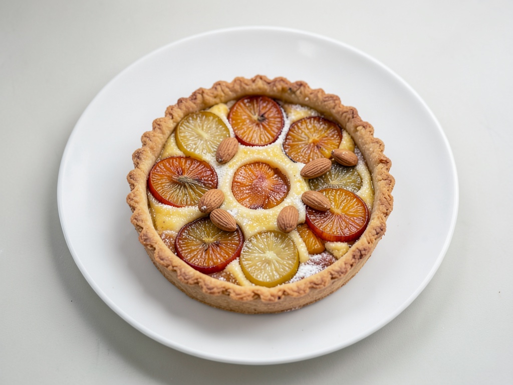 Knusprige Pflaumen-Tarte mit Karamell-Nüssen