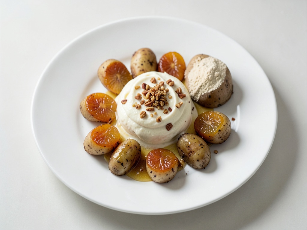 Knödel di prugne con panna alle noci e miele