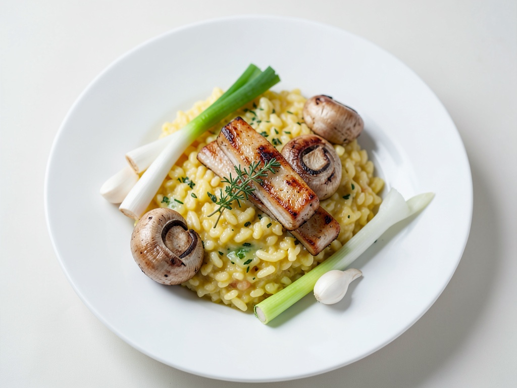 Risotto ai funghi con chanterelles saltate