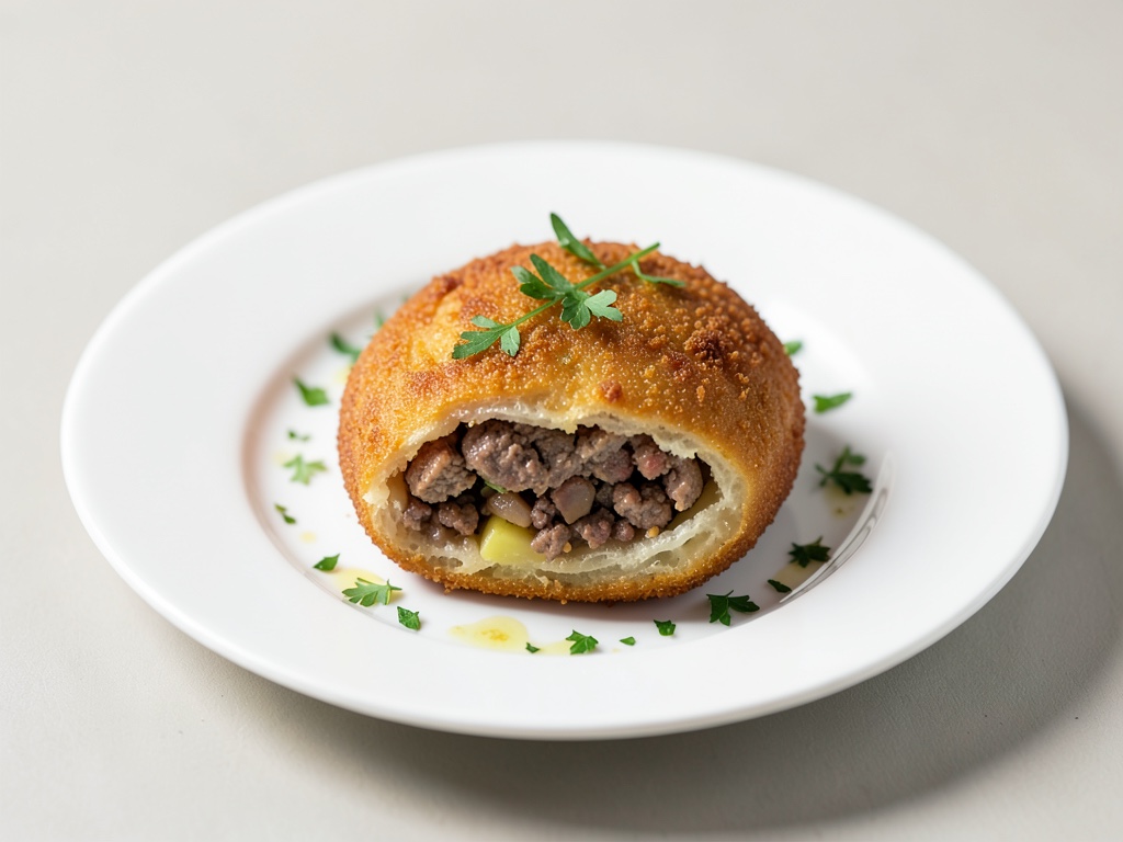 Piroshki croccanti al ripieno di carne e patate