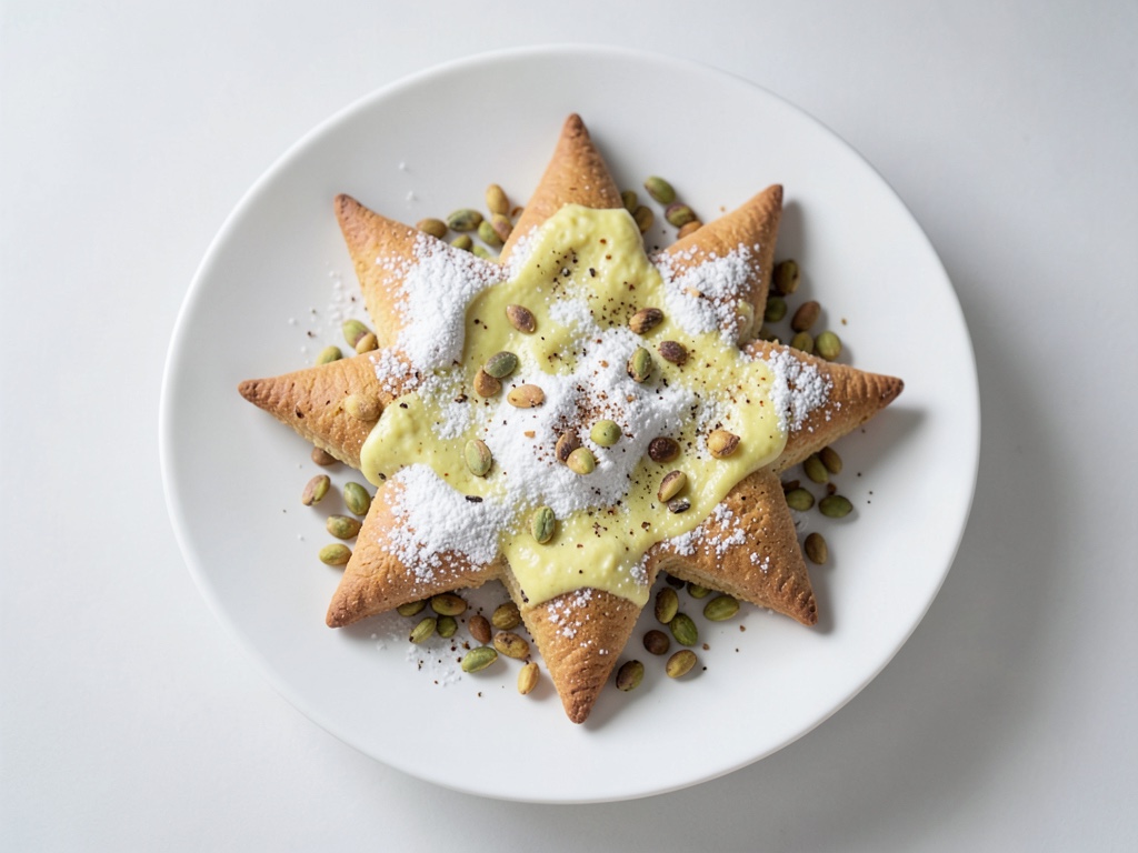 Crocche di Pistacchio Croccanti con Crema al Limone Fresca