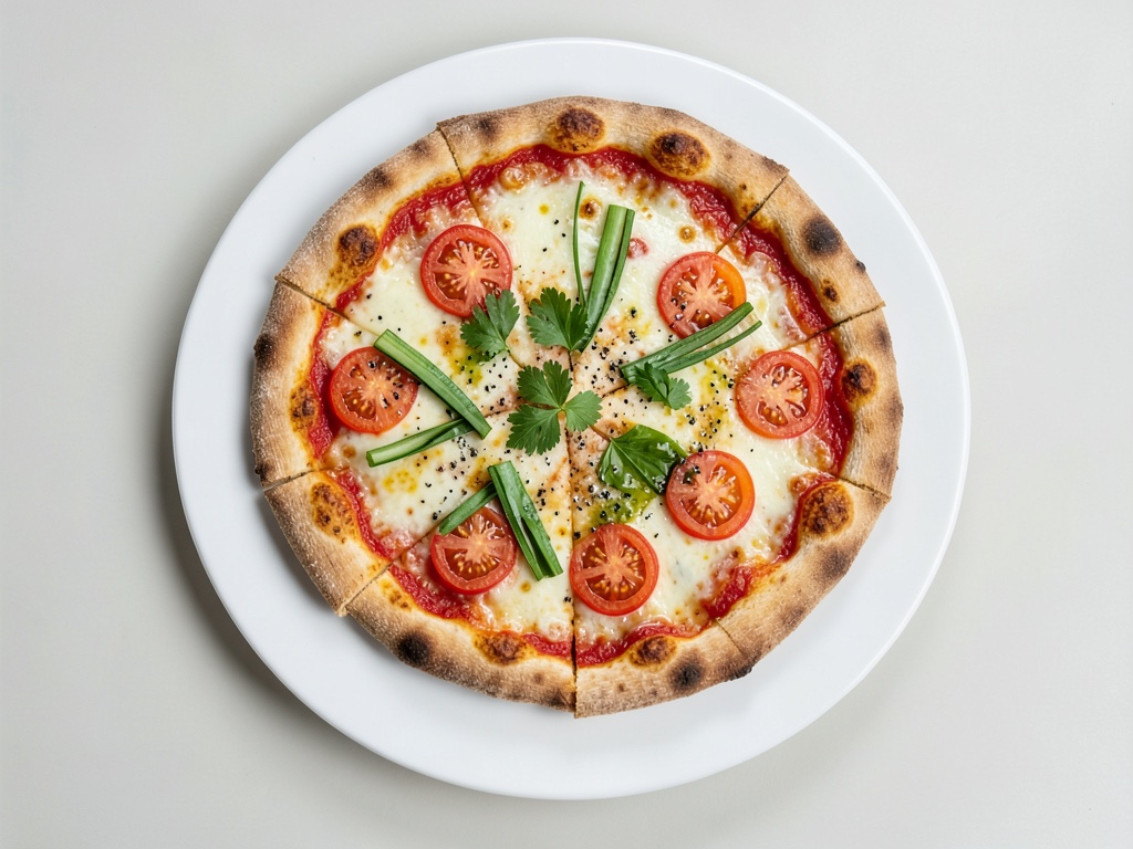 Pizza al finocchio con salsa di pomodori fresca