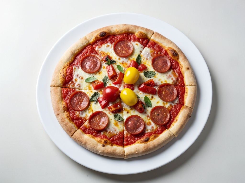 Pizza con chorizo e peperoni