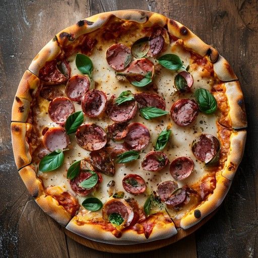 Pizza croccante alla Mortadella con pesto di pistacchi
