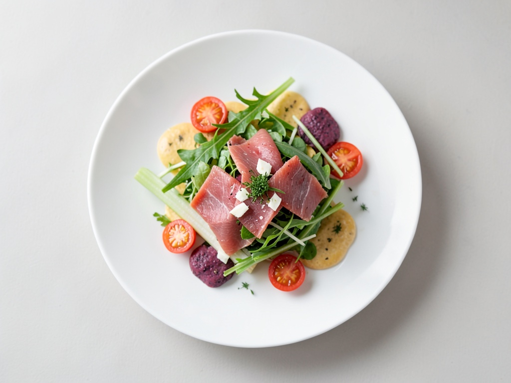 Insalata di porri con salmone affumicato