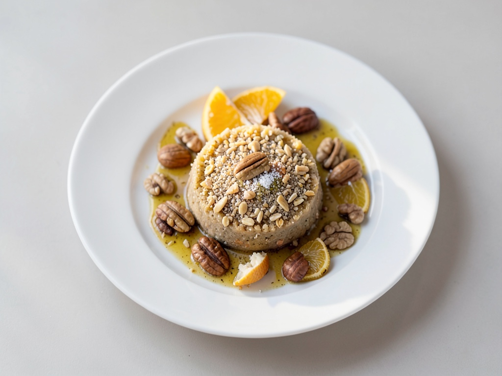Porridge cremoso con naranjas y nueces