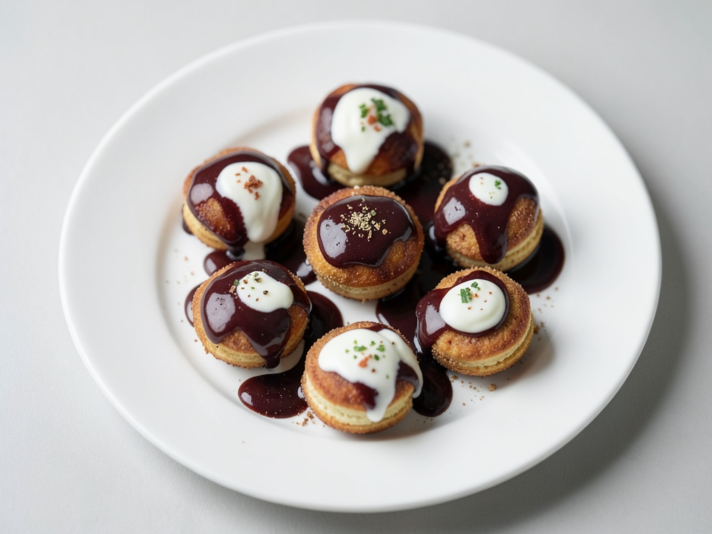 Knusprige Profiteroles mit Sahne und Schoko-Guss