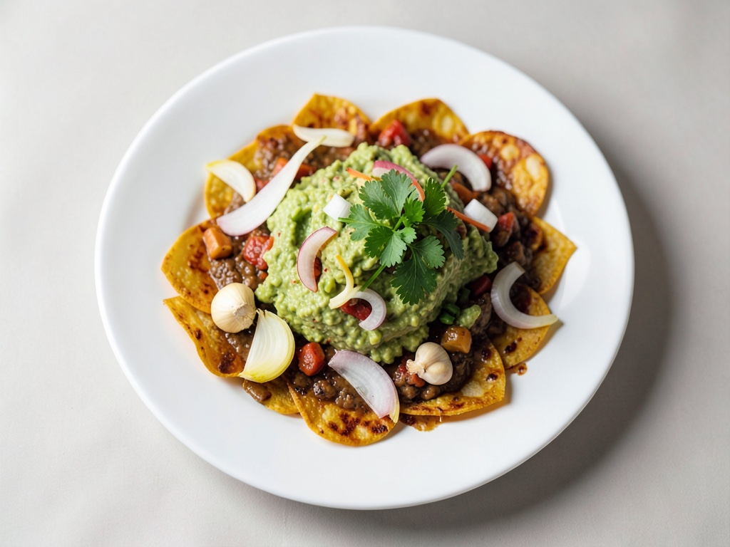 Nachos de Calabaza Espeluznante con Guacamole