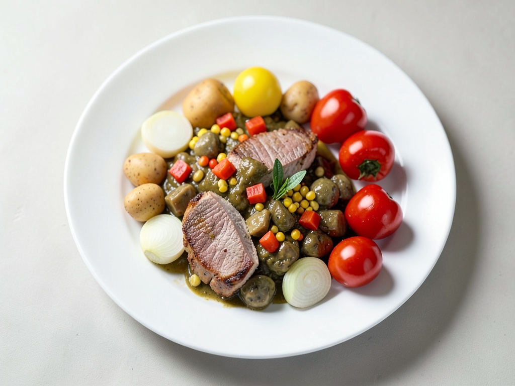 Gulasco di tacchino turco con mais e peperoni