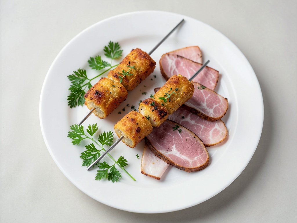 Spiedini di pollo e mango