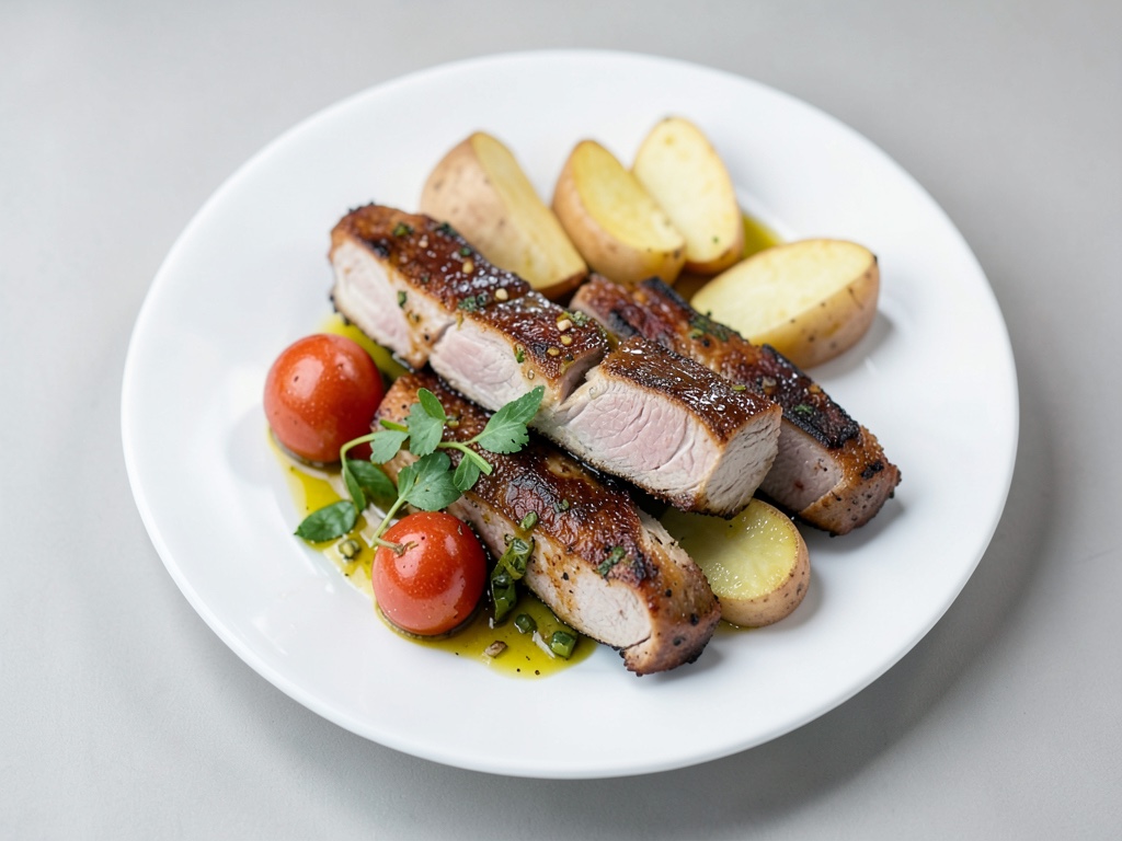 Spiedini di tacchino satay con wedges di patate