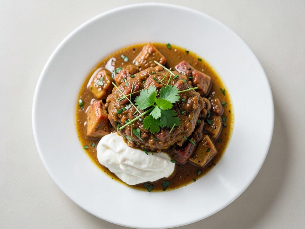 Curry di tacchino con naan al coriandolo