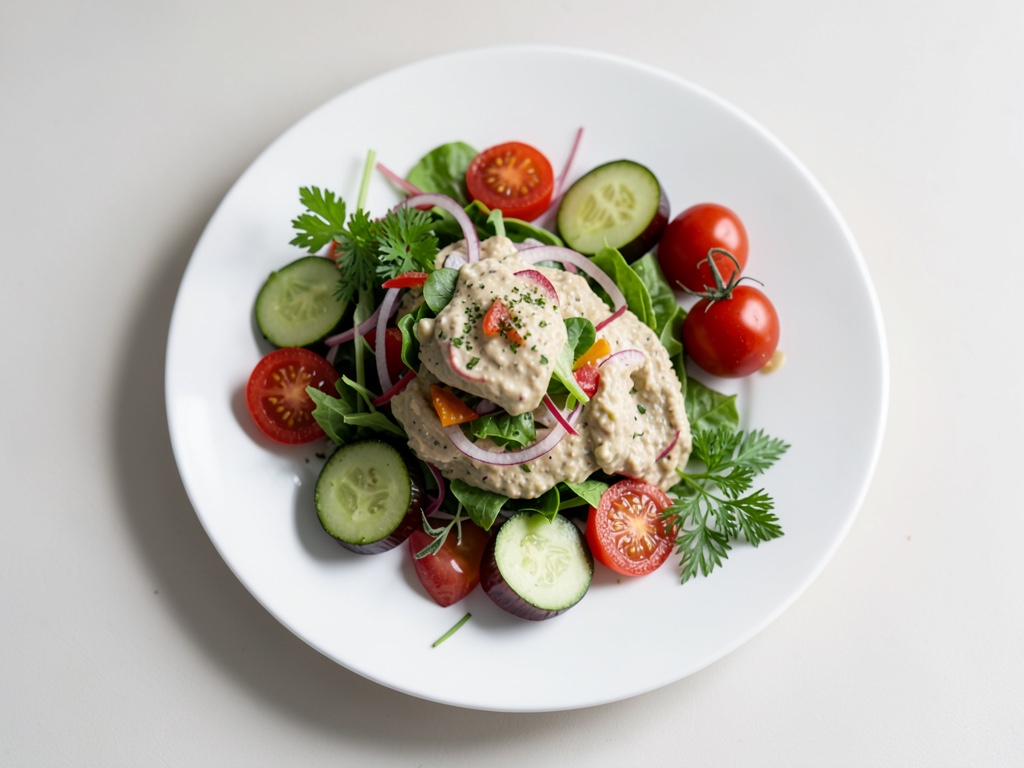 Gyros di tacchino turco con insalata greca fresca e crema di cetrioli
